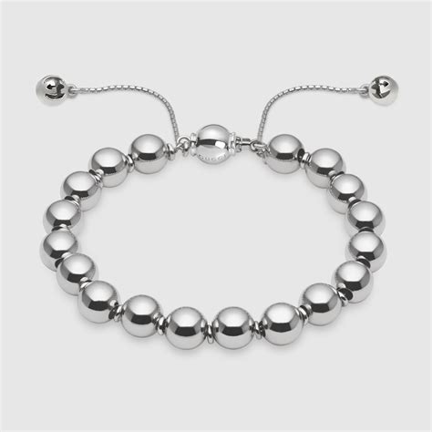 gucci boule sterling silver bracelet|gucci sterling silver heart bracelet.